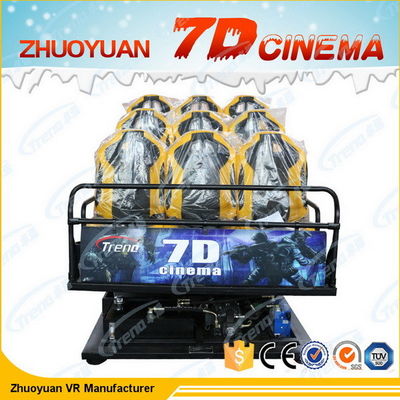 Shooting Game Simulator 7D Movie Theater 12 Seater With Electric / Back Poking