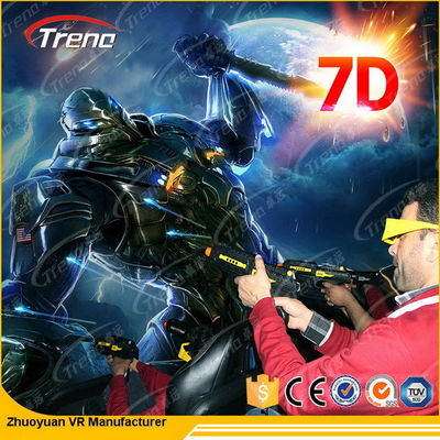 6 Seats Electric 7D Movie Theater With Special Effect System 220V 5.50KW