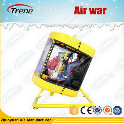 Amusement Park 720 Degree Yellow VR Flight Simulator With HTC Glasses 220 Volt